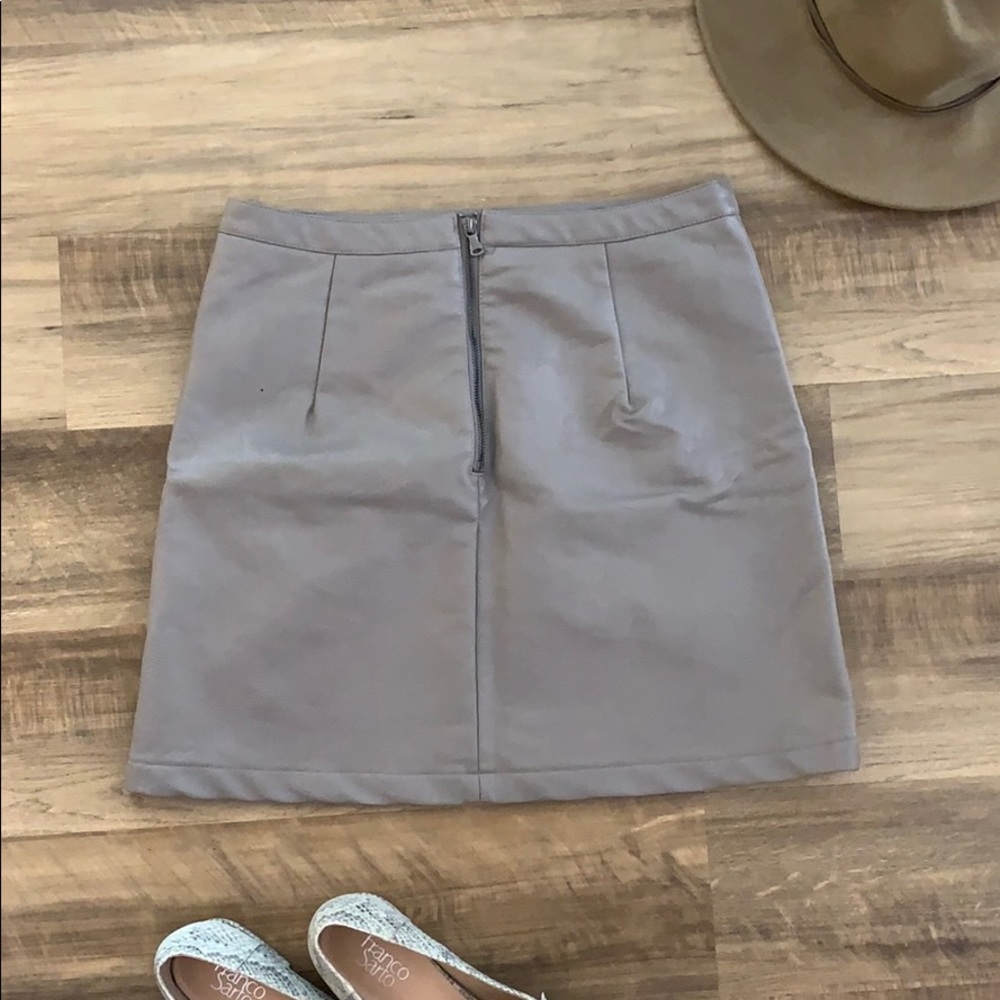Never Worn Grey Leather Mini